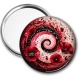 Miroir de poche - spirale fleur coquelicot