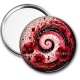 Miroir de poche - spirale fleur coquelicot