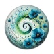 Cabochon Résine - spirale fleur coquelicot