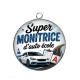 Pendentif Cabochon Argent - super monitrice d'auto école