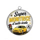 Pendentif Cabochon Argent - super monitrice d'auto école