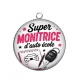 Pendentif Cabochon Argent - super monitrice d'auto école