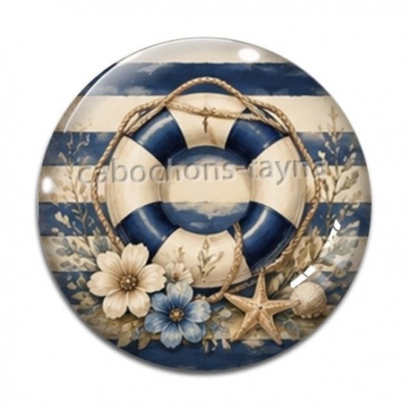 Cabochon Verre - bouée de bateau
