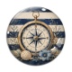 Cabochon Verre - boussole de mer