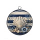 Pendentif Cabochon Argent - coquillage de mer