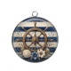 Pendentif Cabochon Argent - roue de bateau