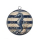 Pendentif Cabochon Argent - hippocampe