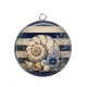 Pendentif Cabochon Argent - coquillage de mer
