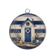 Pendentif Cabochon Argent - cabane de plage