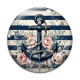 Cabochon Verre - ancre de bateau