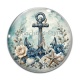 Cabochon Verre - ancre de bateau