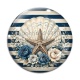 Cabochon Verre - Etoile et coquillage de mer