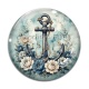 Cabochon Verre - ancre de bateau