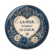 Cabochon Résine - la mer m'apaise le coeur