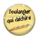 Cabochon Verre - boulanger qui déchire