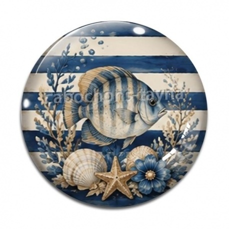 Cabochon Verre - poisson