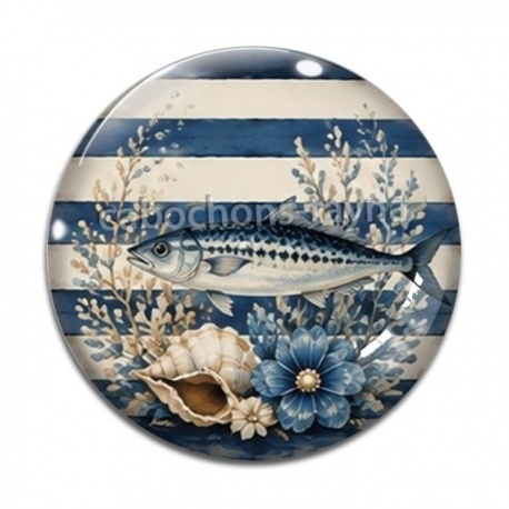 Cabochon Verre - poisson