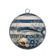 Pendentif Cabochon Argent - poisson