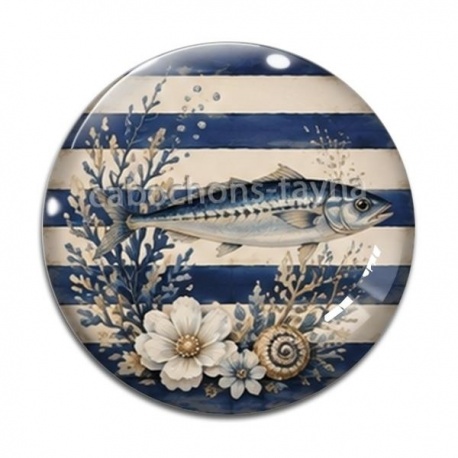 Cabochon Verre - poisson