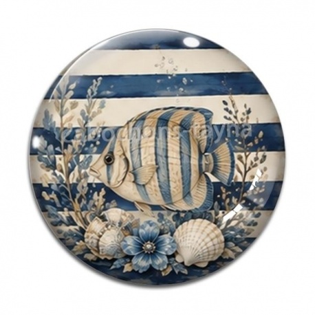 Cabochon Verre - poisson