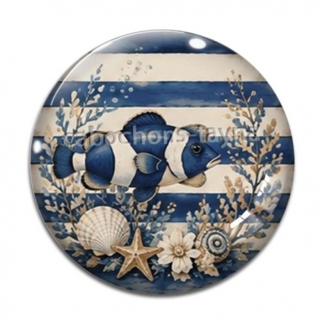 Cabochon Verre - poisson