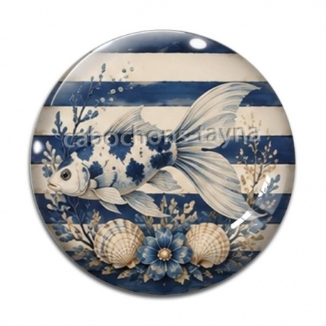 Cabochon Verre - poisson