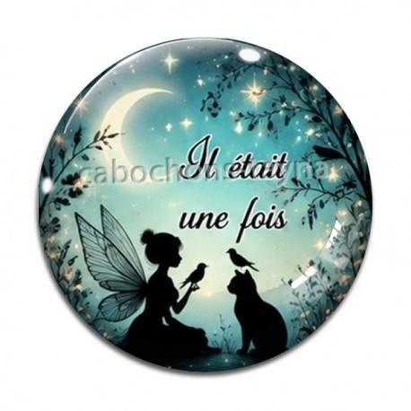 Cabochon Verre - il était une fois