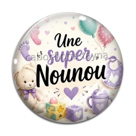 Cabochon Verre - une super nounou
