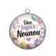 Pendentif Cabochon Argent - une super nounou