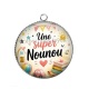 Pendentif Cabochon Argent - une super nounou