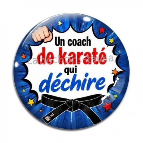 Cabochon Verre - un coach de karaté qui déchire