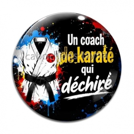 Cabochon Verre - un coach de karaté qui déchire