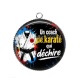 Pendentif Cabochon Argent - un coach de karaté qui déchire