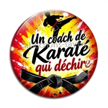 Cabochon Verre - un coach de karaté qui déchire