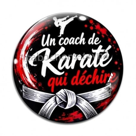 Cabochon Verre - un coach de karaté qui déchire