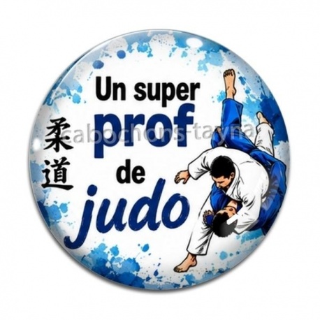 Cabochon Verre - un super prof de judo