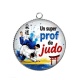 Pendentif Cabochon Argent - un super prof de judo