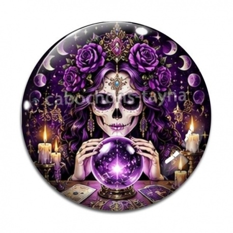 Cabochon Verre - femme gothique