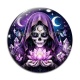 Cabochon Verre - femme gothique