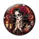 Cabochon Verre - femme gothique