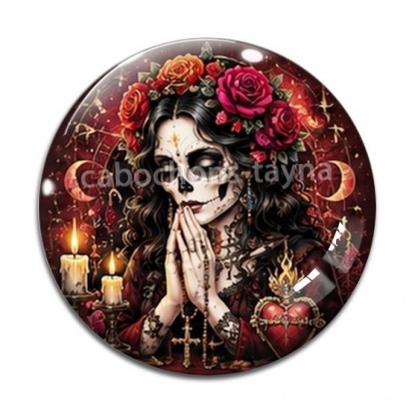 Cabochon Verre - femme gothique