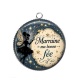 Pendentif Cabochon Argent - marraine ma bonne fée