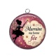 Pendentif Cabochon Argent - marraine ma bonne fée