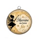 Pendentif Cabochon Argent - marraine ma bonne fée