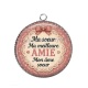 Pendentif Cabochon Argent - ma soeur ma meilleure amie mon âme soeur