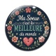 Cabochon Verre - ma soeur c'est la meilleure du monde