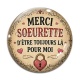 Cabochon Verre - merci soeurette d'être toujours la pour moi