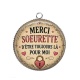 Pendentif Cabochon Argent - merci soeurette d'être toujours la pour moi