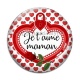 Cabochon Verre - je t'aime maman