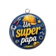 Pendentif Cabochon Argent - un super papa